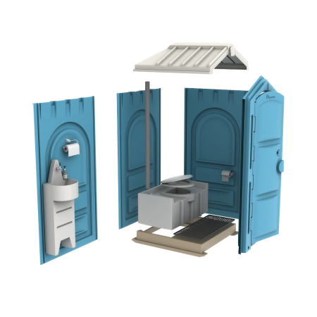 Туалетная кабина "ЛЮКС" EcoGR (Синий)